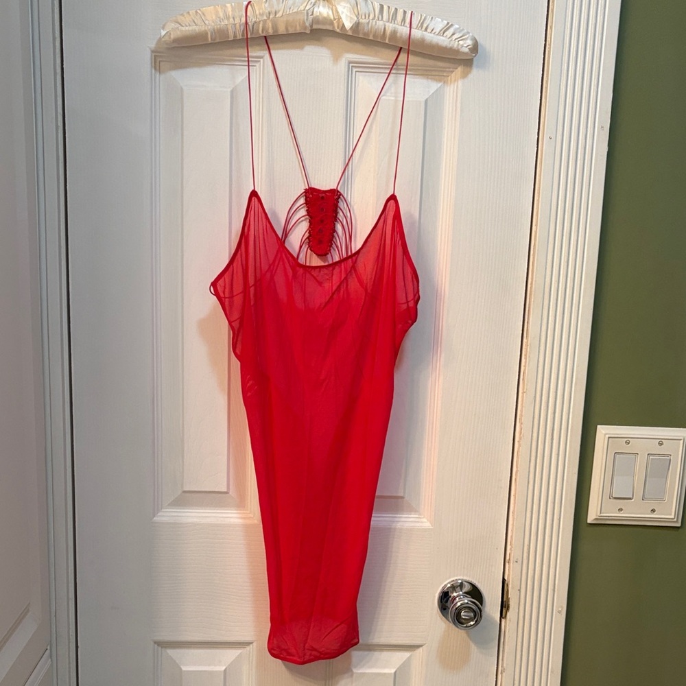 Victoria's Secret Red Embellished Lingerie